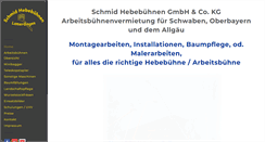 Desktop Screenshot of hebebuehnen-schmid.de